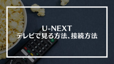 U-NEXT（ユーネクスト）をテレビで見る方法、接続方法
